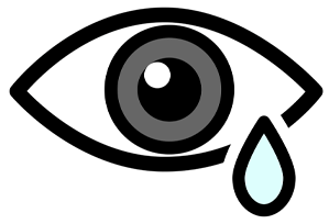 目から涙が出ているイメージ画像