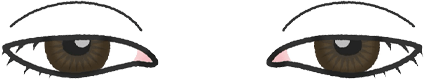 まぶたが下がり視野が狭くなるイメージ画像