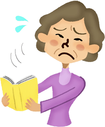 女性が手を伸ばして本を遠ざけているイメージ画像