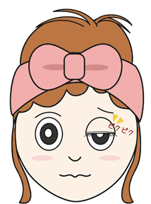 瞼が痙攣しているイメージ画像